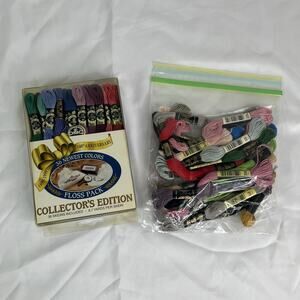 DMC Embroidery Floss Pack And 24 In a Package, over 50 Skeins, embroider, granny